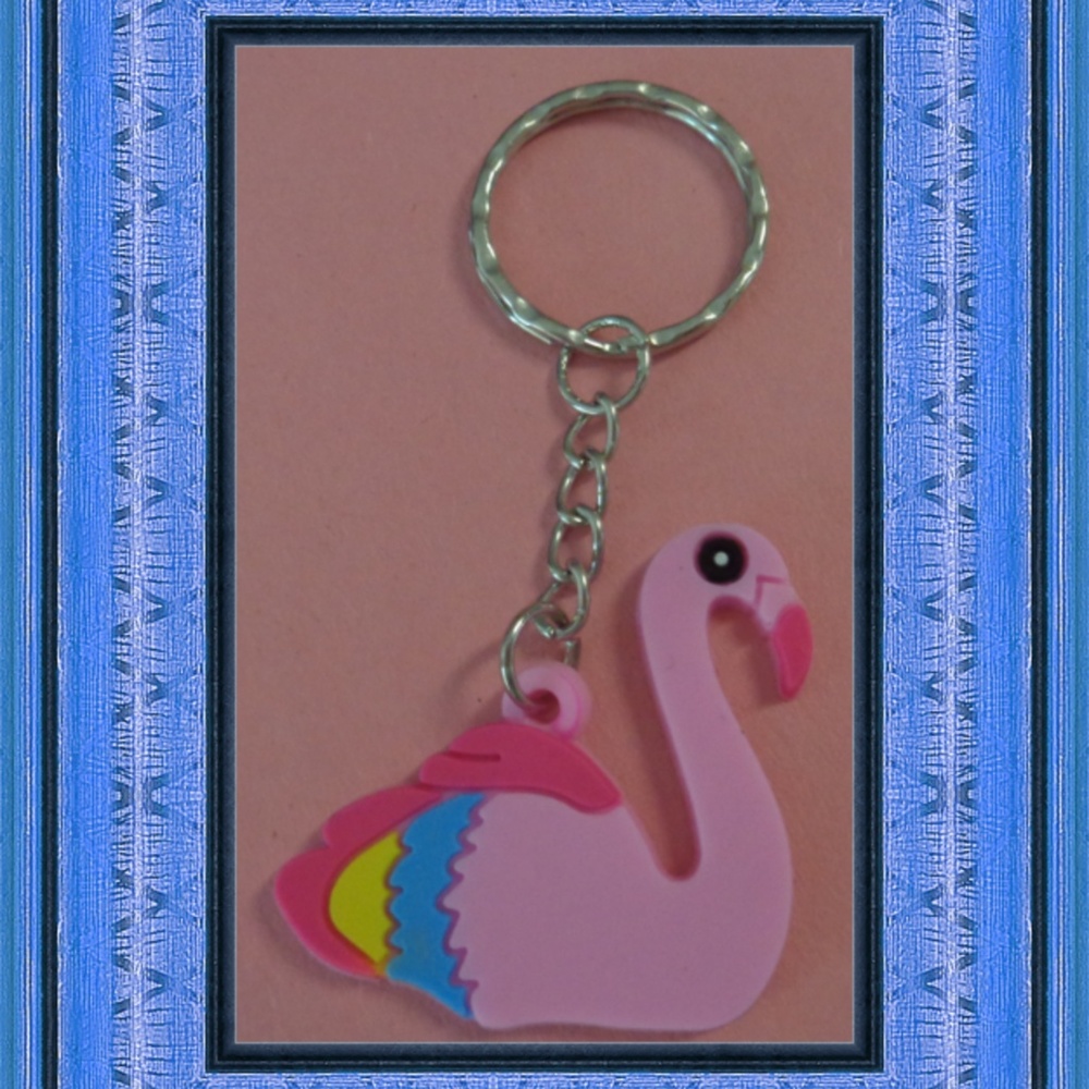 Pink Flamingo Design KeyChain - Picture 1 of 1